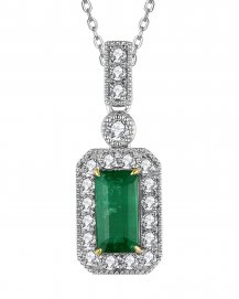 EMERALD CUT DIAMOND PENDANT (TP2281)