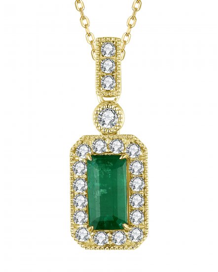 EMERALD CUT DIAMOND PENDANT (TP2281)