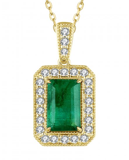 EMERALD CUT DIAMOND PENDANT (TP2282)