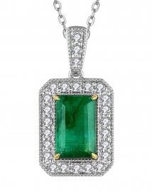 EMERALD CUT DIAMOND PENDANT (TP2282)