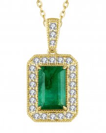 EMERALD CUT DIAMOND PENDANT (TP2282)