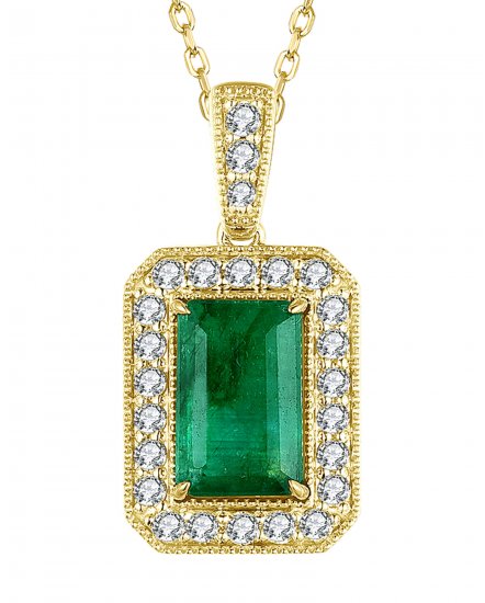 EMERALD CUT DIAMOND PENDANT (TP2282)