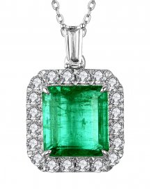 EMERALD CUT DIAMOND PENDANT (TP2286)