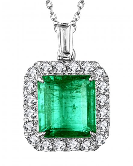 EMERALD CUT DIAMOND PENDANT (TP2286)