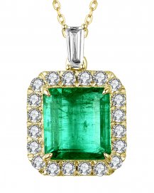 EMERALD CUT DIAMOND PENDANT (TP2286)