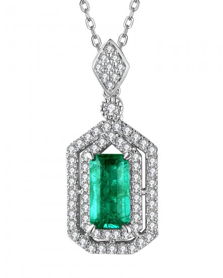 EMERALD CUT DIAMOND PENDANT (TP2290)
