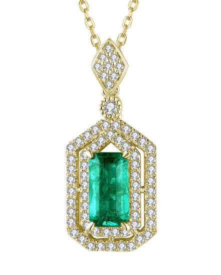 EMERALD CUT DIAMOND PENDANT (TP2290)