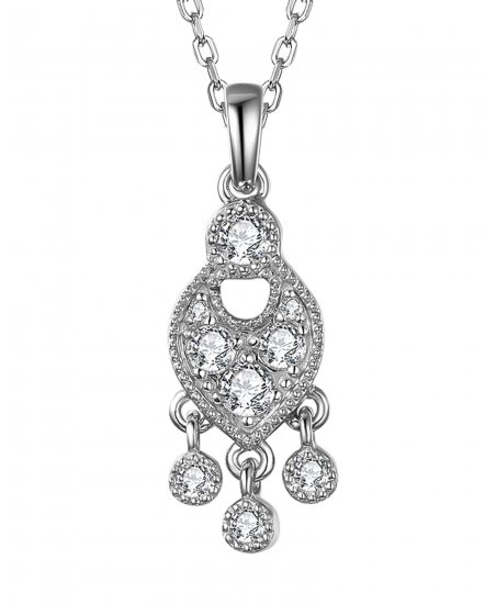 LEAF STYLE DIAMOND DANGLE PENDANT (TP2318)