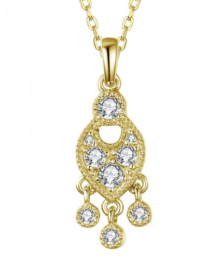 LEAF STYLE DIAMOND DANGLE PENDANT (TP2318)