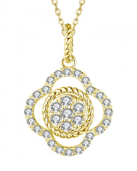 CLOVER STYLE DIAMOND PENDANT (TP2347)