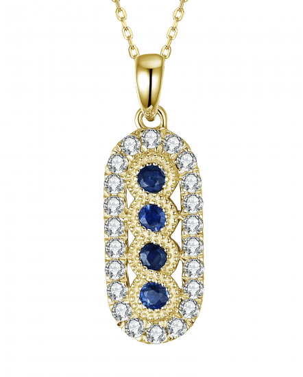 SAPPHIRE DIAMOND PENDANT (TP2361)