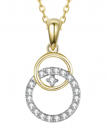 INTER LINKED STYLE ROUND DIAMOND PENDANT (TP2369)