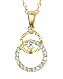INTER LINKED STYLE ROUND DIAMOND PENDANT (TP2369)