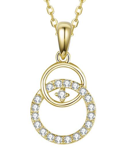INTER LINKED STYLE ROUND DIAMOND PENDANT (TP2369)