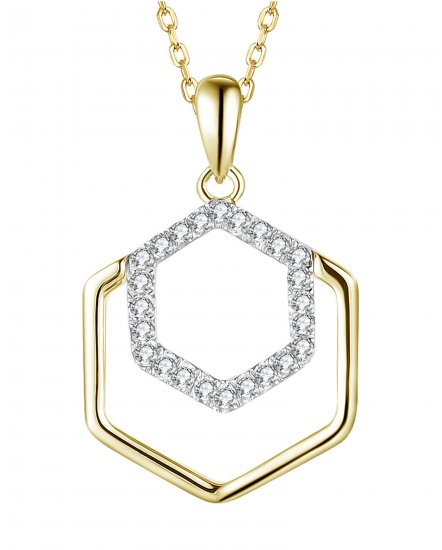 HEXAGON STYLE DIAMOND PENDANT (TP2370)