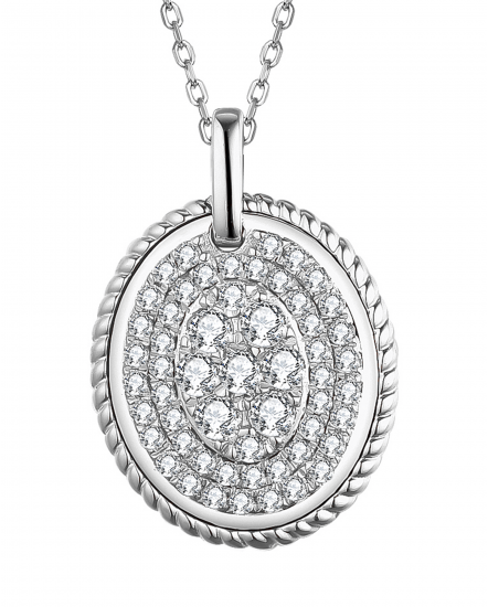 OVAL STYLE DIAMOND PENDANT (TP2403)