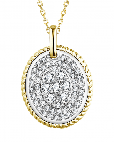 OVAL STYLE DIAMOND PENDANT (TP2403)
