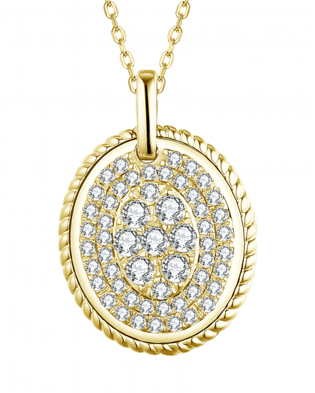 OVAL STYLE DIAMOND PENDANT (TP2403)