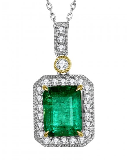 EMERALD CUT DIAMOND PENDANT (TP2429)