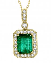 EMERALD CUT DIAMOND PENDANT (TP2429)