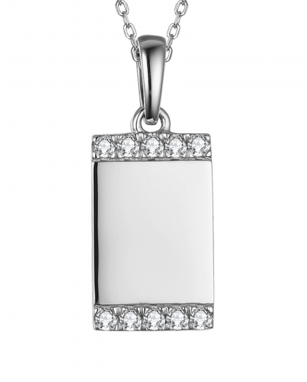 DOG TAG DIAMOND PENDANT (TP2430)