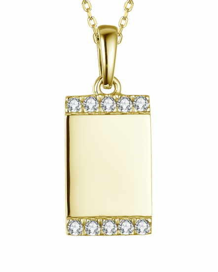 DOG TAG DIAMOND PENDANT (TP2430)