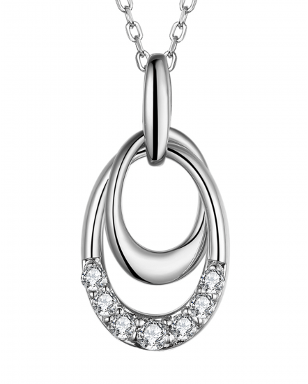 OVAL STYLE INTER LINKED DIAMOND PENDANT (TP2486)