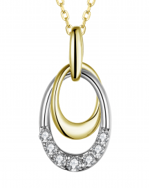 OVAL STYLE INTER LINKED DIAMOND PENDANT (TP2486)