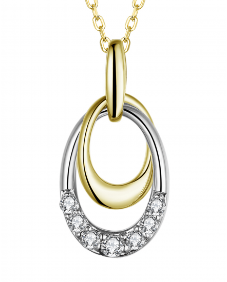 OVAL STYLE INTER LINKED DIAMOND PENDANT (TP2486)