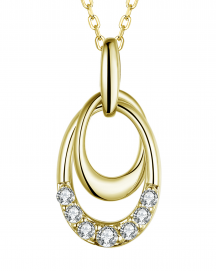 OVAL STYLE INTER LINKED DIAMOND PENDANT (TP2486)