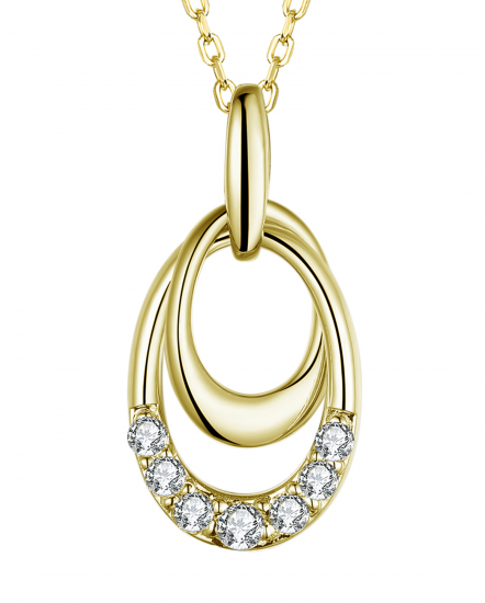 OVAL STYLE INTER LINKED DIAMOND PENDANT (TP2486)