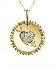 HEART SHAPE ROUND DIAMOND PENDANT (TP2489)