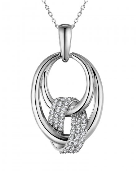 OVAL STYLE INTER LINKED DIAMOND PENDANT (TP2508)