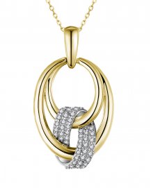 OVAL STYLE INTER LINKED DIAMOND PENDANT (TP2508)