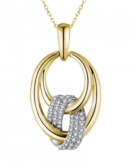 OVAL STYLE INTER LINKED DIAMOND PENDANT (TP2508)