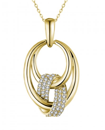 OVAL STYLE INTER LINKED DIAMOND PENDANT (TP2508)
