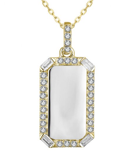 DOG TAG DIAMOND PENDANT (TP2513)