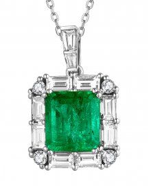 EMERALD CUT DIAMOND PENDANT (TP2528)