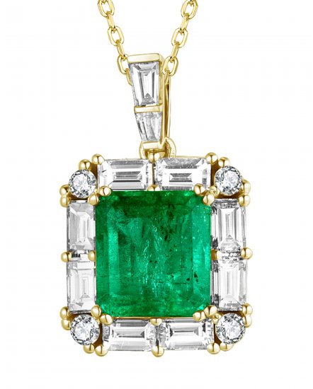 EMERALD CUT DIAMOND PENDANT (TP2528)