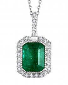 EMERALD CUT DIAMOND PENDANT (TP2529)