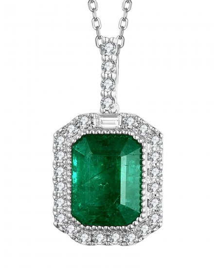 EMERALD CUT DIAMOND PENDANT (TP2529)
