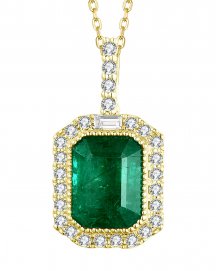 EMERALD CUT DIAMOND PENDANT (TP2529)