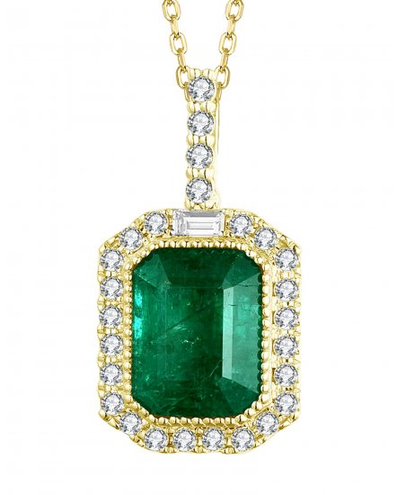 EMERALD CUT DIAMOND PENDANT (TP2529)