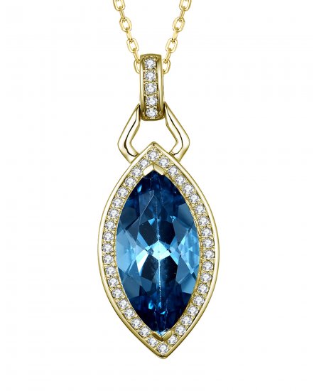 MARQUISE LONDON BLUE TOPAZ DIAMOND PENDANT (TP2533)
