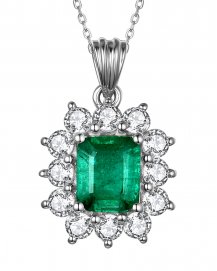 EMERALD CUT DIAMOND PENDANT (TP2535)