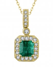 EMERALD CUT DIAMOND PENDANT (TP2558)