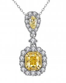MULTI TONE RADIANT DIAMOND PENDANT (TP2576)