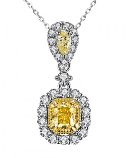 MULTI TONE RADIANT DIAMOND PENDANT (TP2576)