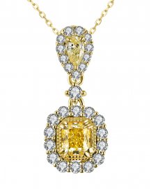 MULTI TONE RADIANT DIAMOND PENDANT (TP2576)