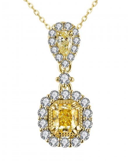 MULTI TONE RADIANT DIAMOND PENDANT (TP2576)